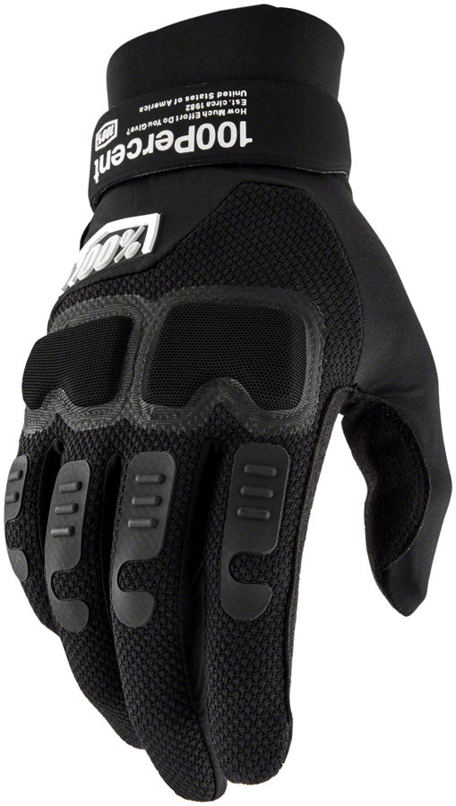 100% Langdale Gloves - Black, Small