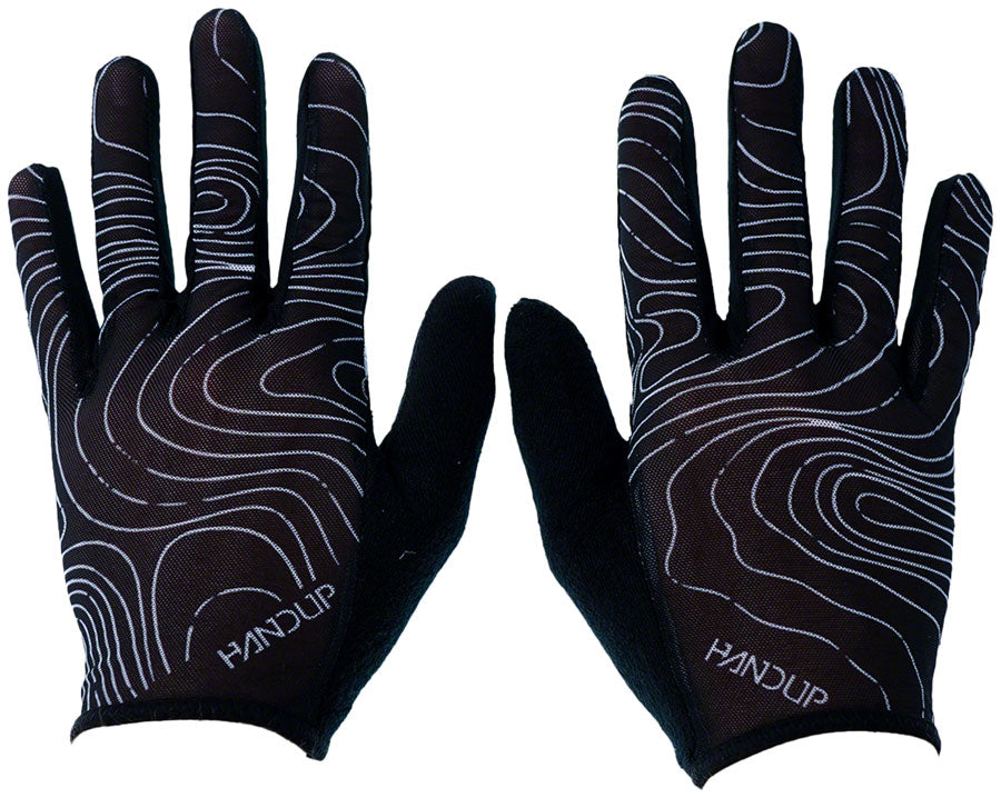 Handup Vented Gloves - Topo Map Black XXL MPN: SUMM3732XXLR UPC: 700594550560 Gloves Vented Gloves - Topo Map Black