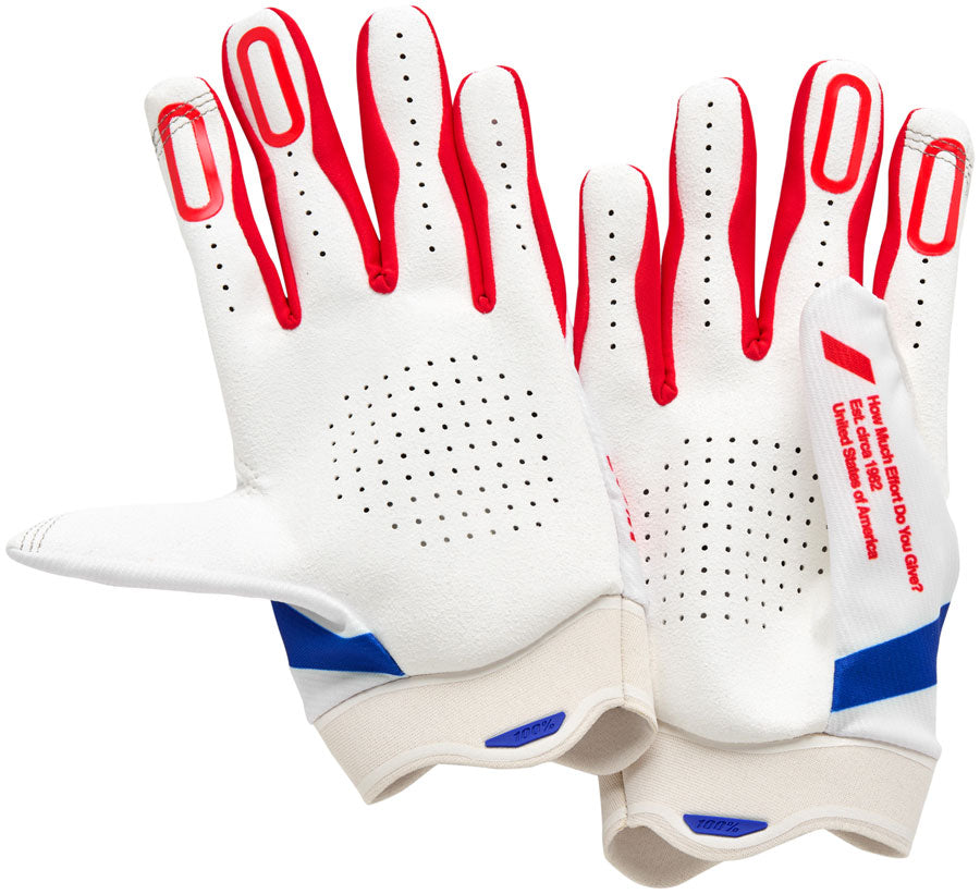 100% Itrack Gloves - Red/White/Blue, Small - Gloves - iTrack Gloves
