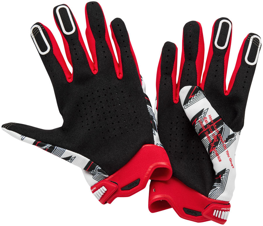 100% Ridefit Gloves - Red, Medium - Gloves - Ridefit Gloves