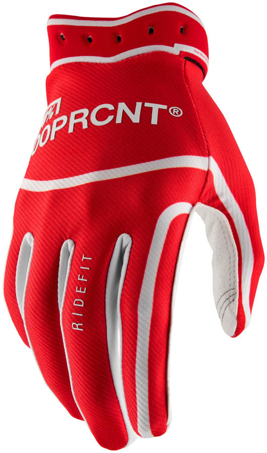 100% Ridefit Gloves - Red, Medium MPN: 10046-00012 UPC: 196261083026 Gloves Ridefit Gloves