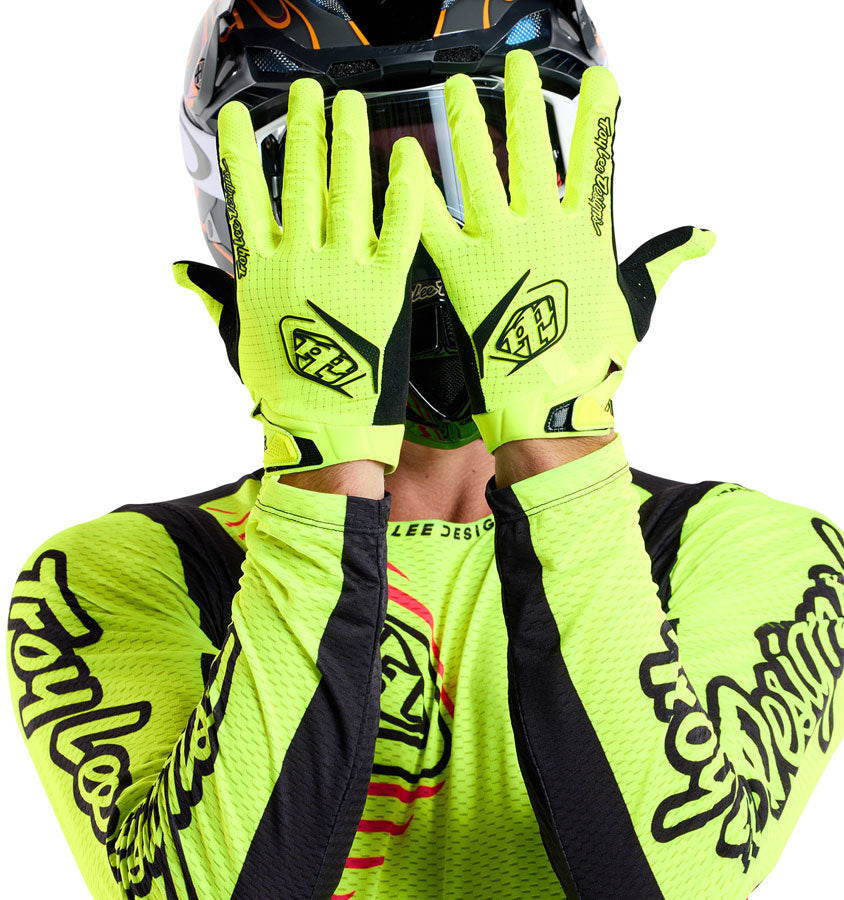 Troy Lee Designs Air Glove   Mono Flo Yellow, Small MPN: 446931032 UPC: 887202492952 Gloves Air Gloves