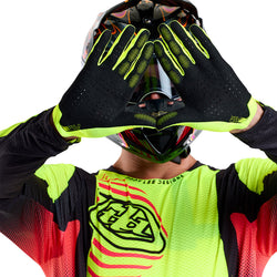 Troy Lee Designs Air Glove   Mono Flo Yellow, Medium - Gloves - Air Gloves