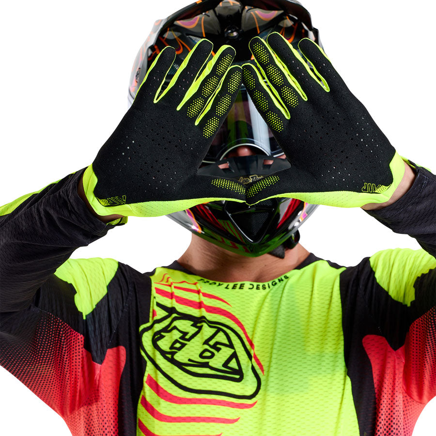 Troy Lee Designs Air Glove   Mono Flo Yellow, 2X-Large - Gloves - Air Gloves