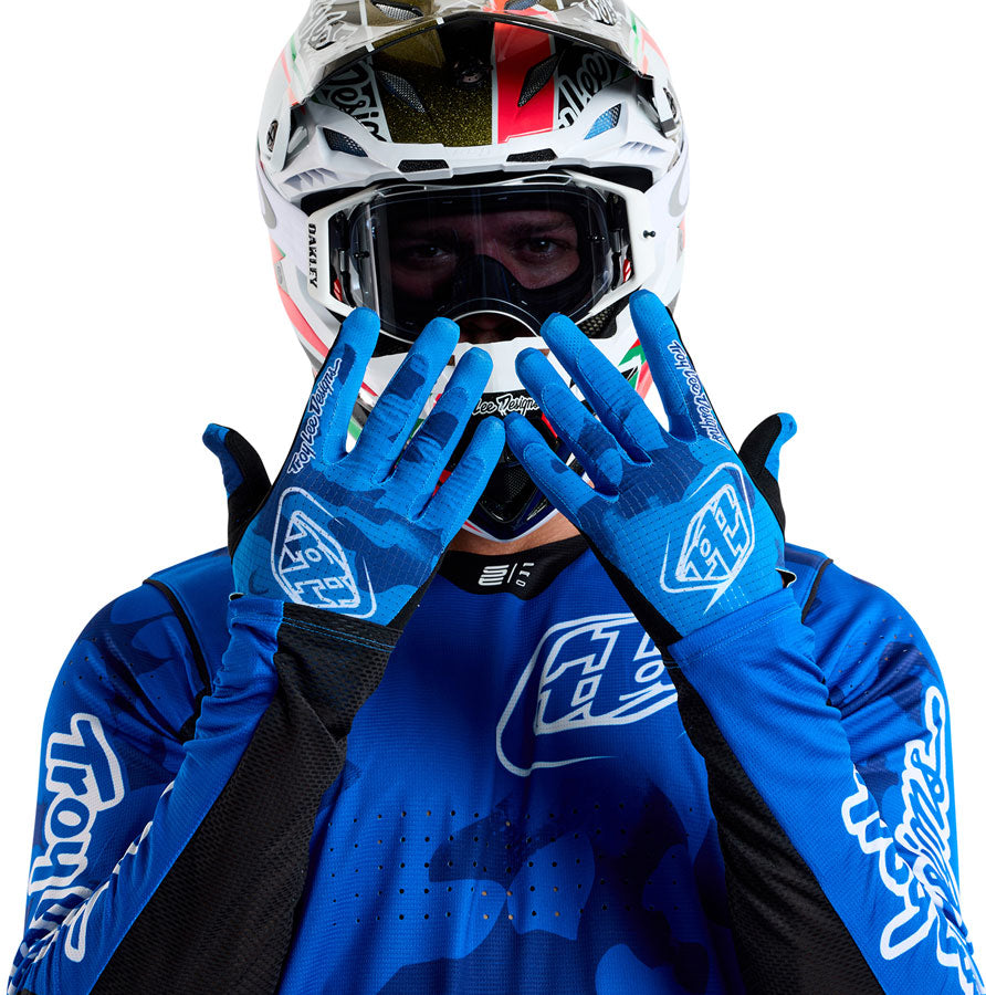 Troy Lee Designs Air Glove   Blotted Bright Blue, Small MPN: 446172002 UPC: 887202493201 Gloves Air Gloves