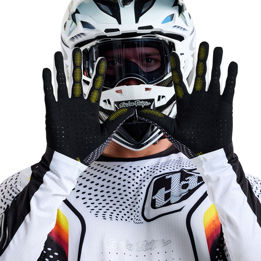 Troy Lee Designs Air Glove   Optic White / Black, 2X-Large - Gloves - Air Gloves