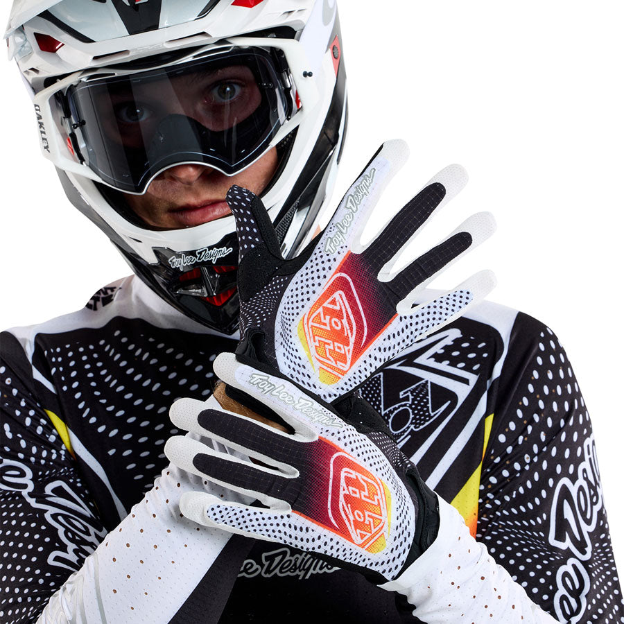 Troy Lee Designs Air Glove   Optic White / Black, 2X-Large - Gloves - Air Gloves
