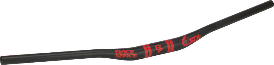 RaceFace SIXC Carbon Riser Handlebar: 35 x 820mm 20mm Rise Red - Flat/Riser Handlebar - SIXC Handlebar