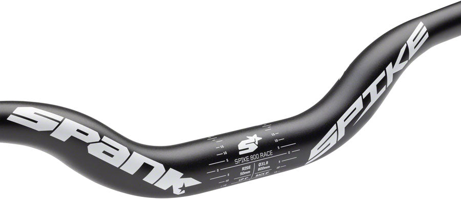 Spank Spike Race Bars 800mm Wide 50mm Rise 31.8mm Clamp Matte Black Worldwide Cyclery