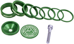 Wheels Manufacturing Pro StackRight Headset Spacer Kit - Green MPN: SRHS-PKIT1-9 UPC: 811079029676 Headset Stack Spacer Pro StackRight Headset Spacer Kit