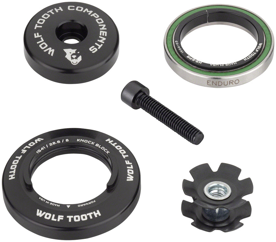 Wolf Tooth Headset Upper Knock Block - 28.6, 8mm, Black - Headset Upper - Knock Block Headset Upper