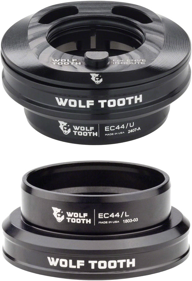 Wolf Tooth Premium Internal Headset - EC44 Upper / EC44 Lower, For Enve In-Route System Only, Black MPN: EC44U-L-IR-BLK UPC: 810159400602 Headsets Premium Internal Headset for Enve In-Route System