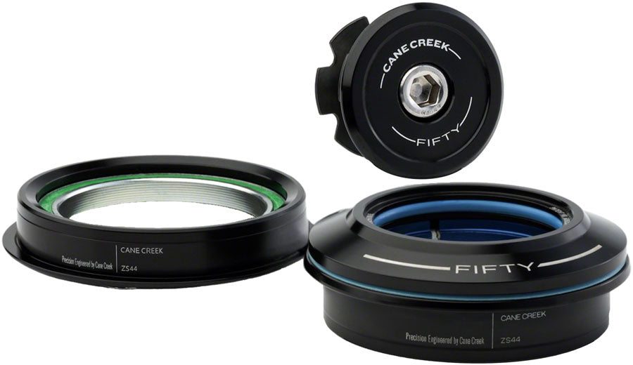 Cane Creek 50 Headset - ZS44/28.6/H8 Upper | ZS44/30/H8 Lower, Straight, Black MPN: BAA2359K UPC: 840226017891 Headsets 50-Series Headset