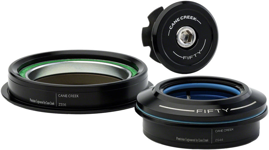 Cane Creek 50 Headset - ZS44/28.6/H8 Upper | ZS56/40 Lower, Tapered, Black