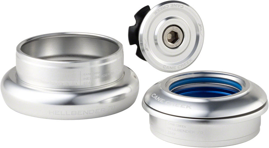 Cane Creek Hellbender 70 Headset - ZS44/28.6/H8 Upper | EC44/40 Lower, Tapered, Silver MPN: BAA1187S UPC: 840226113616 Headsets Hellbender 70 Headset