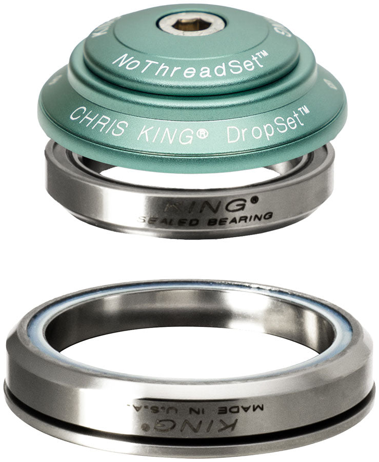 Chris King DropSet 3 Headset - 1-1/8 - 1.5", 41/52mm, 36 Deg, Matte Jade MPN: CBG2 UPC: 841529274783 Headsets DropSet 3 Headset