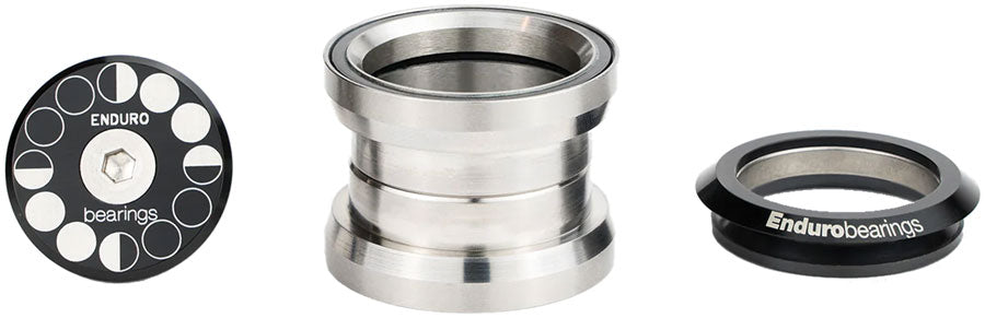 Enduro HDK-0008 External Bearing Kit - EC34/28.6 Upper | EC34/30 Lower, Angular Contact Bearings, Straight, Stainless - Headsets - External Bearing Kit