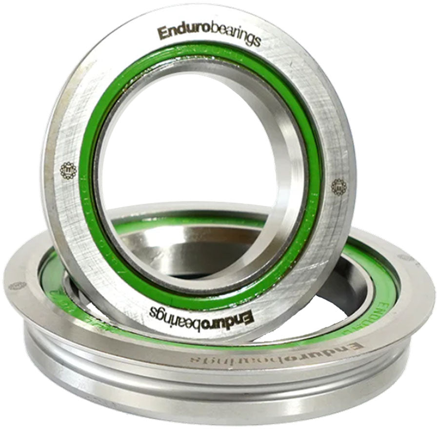 Enduro HDK-0010-S Maxhit Zero-Stack Headset Kit - ZS44/28.6 Upper | ZS56/40, Angular Contact Bearings, Tapered, Silver - Headsets - Maxhit Zero-Stack Headset Kit