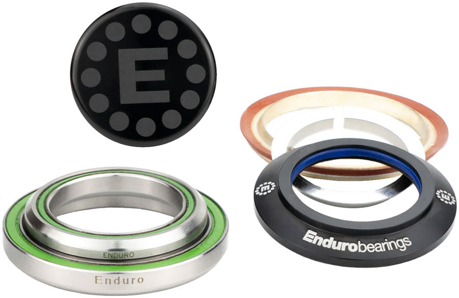Enduro HDK-0013 Drop-In Headset Kit - IS41/28.6 Upper | IS52/40 Lower, 36x45, Angular Contact Bearings, Tapered, Black MPN: HDK-0013 UPC: 195947063062 Headsets Drop-In Headset Kit