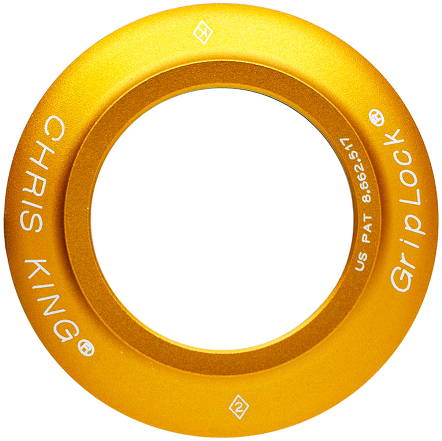 Chris King InSet 4/5 Headset Bearing Cap - ZS49, Matte Gold 50th Anniversary