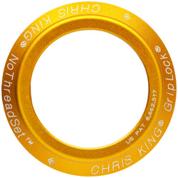 Chris King NoThreadset Headset Bearing Cap - 1-1/8", Matte Gold 50th Anniversary MPN: PHS710Y2 UPC: 841529278880 Headset Small Part NoThreadset Headset Bearing Cap