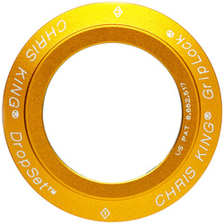 Chris King DropSet 5 Headset Bearing Cap and GripLock Assembly - Matte Gold 50th Anniversary MPN: PHS819Y2 UPC: 841529278941 Headset Small Part DropSet Headset Bearing Cap and GripLock Assembly