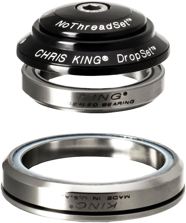 Chris King DropSet 3 Headset - 1-1/8 - 1.5", 41/52mm, 36 Deg, Black MPN: CBB1 UPC: 841529091564 Headsets DropSet 3 Headset