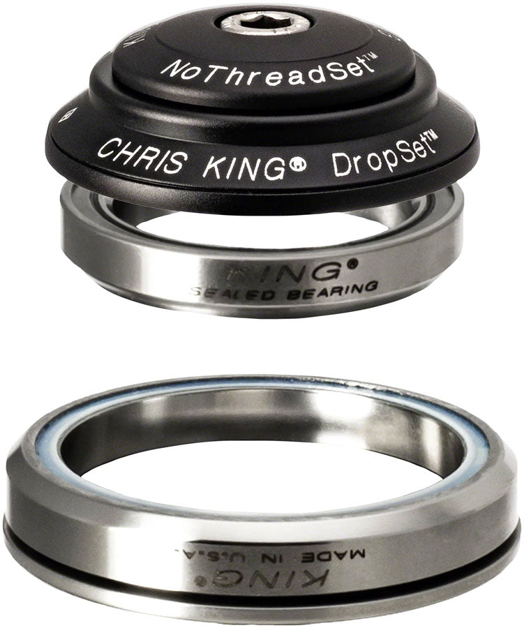 Chris King DropSet 3 Headset - 1-1/8 - 1.5", 41/52mm, 36 Deg, Matte Black MPN: CBB2 UPC: 841529091571 Headsets DropSet 3 Headset