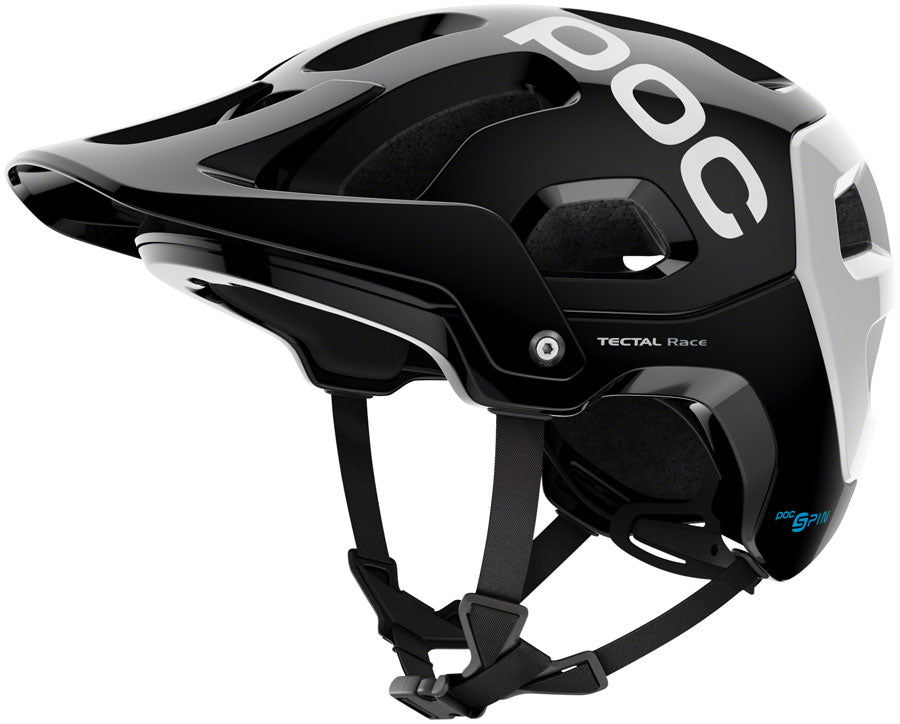 POC Tectal Race SPIN Helmet - Uranium Black/Hydrogen White, Medium/Large