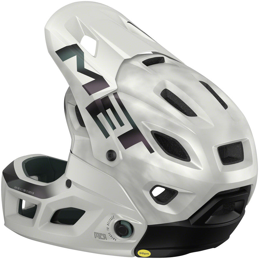 bike helmet met Idolo Mips Gray Metallic Glossy / One Size and dedicated ports for docking sunglasses MET Parachute MCR Mips Helmet