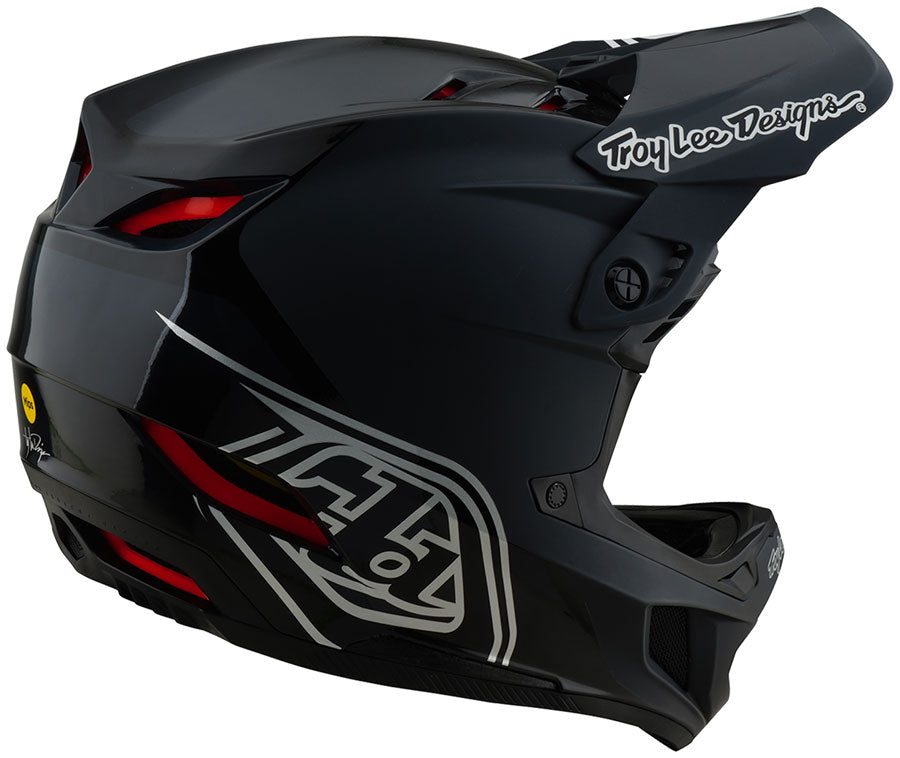 Troy Lee Designs D4 Polyacrylite Helmet   Shadow Black, Large - Helmets - D4 Polyacrylite Helmet