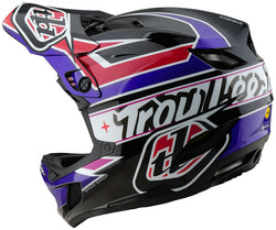 Troy Lee Designs D4 Polyacrylite Helmet   Linear Black, Large - Helmets - D4 Polyacrylite Helmet