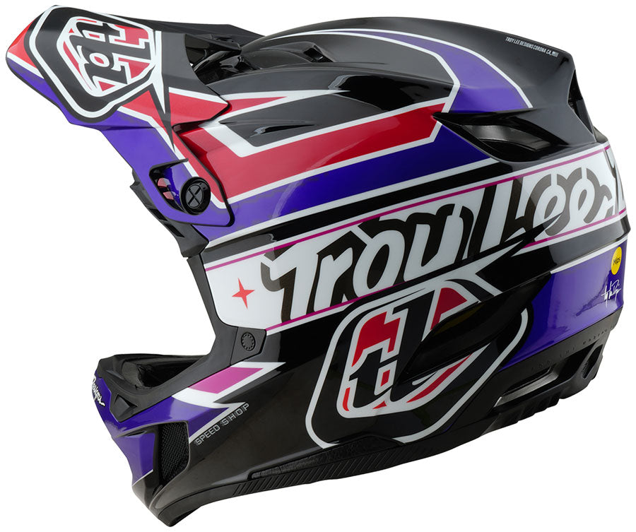 Troy Lee Designs D4 Polyacrylite Helmet   Linear Black, Small - Helmets - D4 Polyacrylite Helmet
