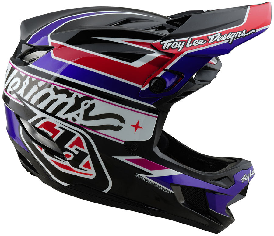 Troy Lee Designs D4 Polyacrylite Helmet   Linear Black, Large - Helmets - D4 Polyacrylite Helmet