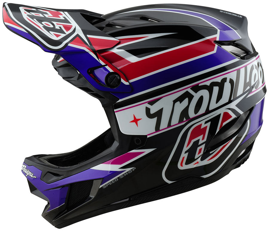Troy Lee Designs D4 Polyacrylite Helmet   Linear Black, X-Large