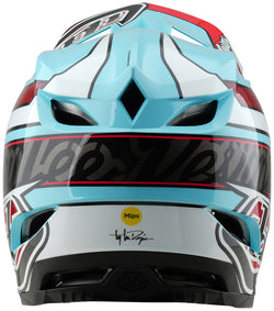 Troy Lee Designs D4 Polyacrylite Helmet   Linear Blue, Medium MPN: 174226013 UPC: 887202495748 Helmets D4 Polyacrylite Helmet