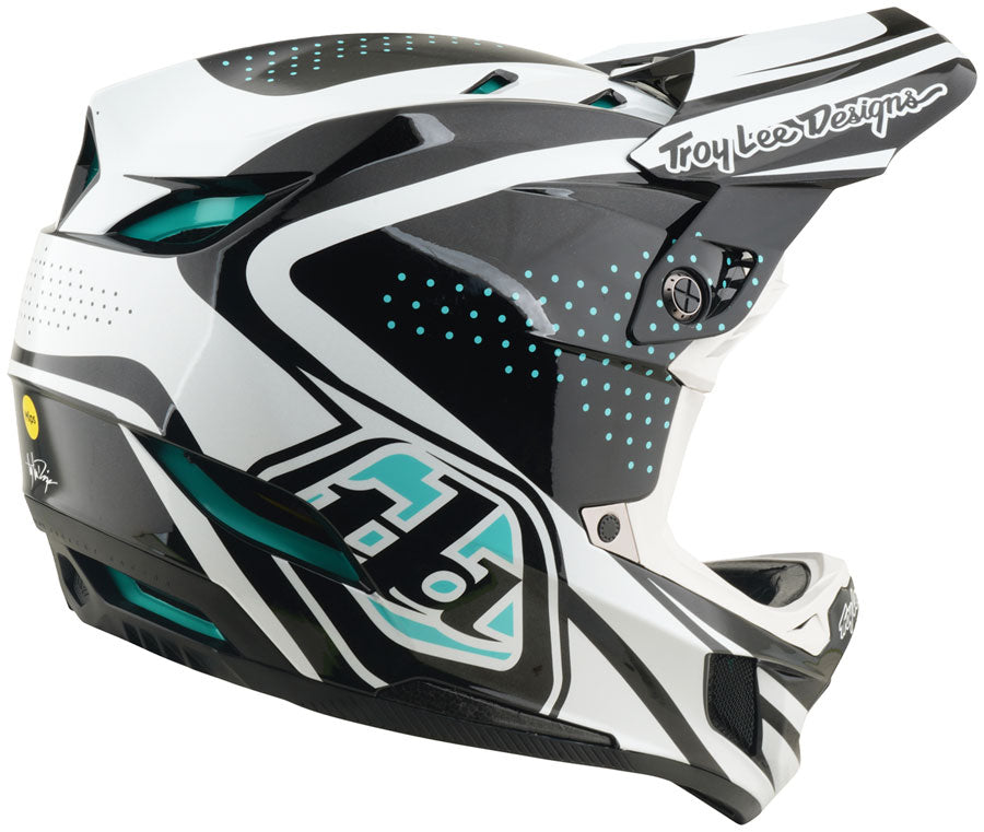 Troy Lee Designs D4 Polyacrylite Helmet   The Line Charcoal / White, Small MPN: 174047002 UPC: 887202534577 Helmets D4 Polyacrylite Helmet