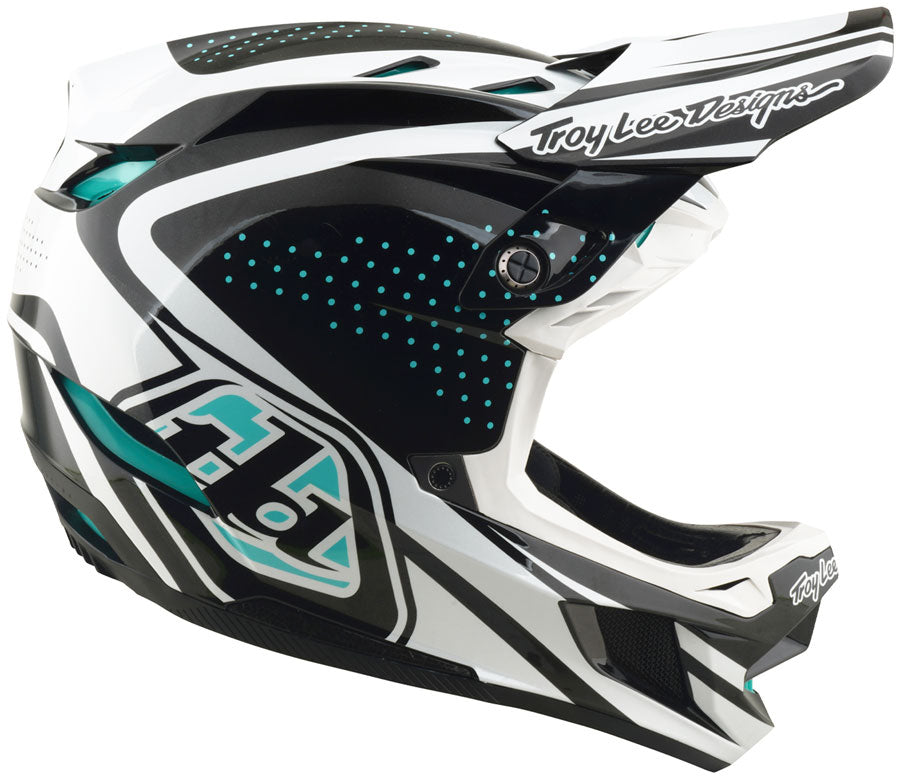 Troy Lee Designs D4 Polyacrylite Helmet   The Line Charcoal / White, Small - Helmets - D4 Polyacrylite Helmet