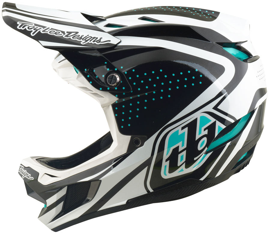Troy Lee Designs D4 Polyacrylite Helmet   The Line Charcoal / White, Small MPN: 174047002 UPC: 887202534577 Helmets D4 Polyacrylite Helmet