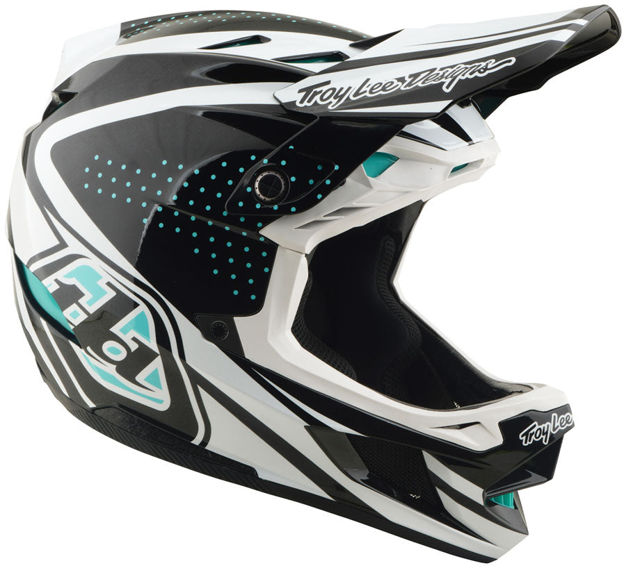 Troy Lee Designs D4 Polyacrylite Helmet   The Line Charcoal / White, X-Large
