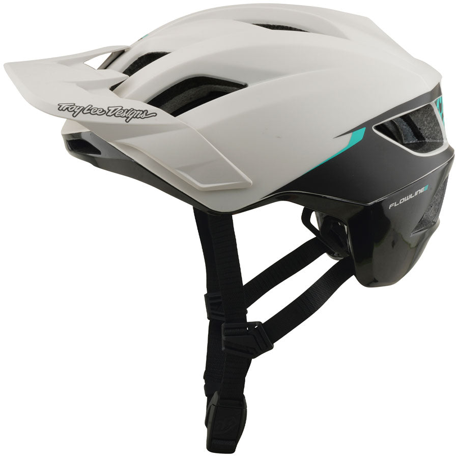 Troy Lee Designs Flowline SE Helmet   Stacks Pumice / Real Teal, Medium/Large - Helmets - Flowline SE Helmet