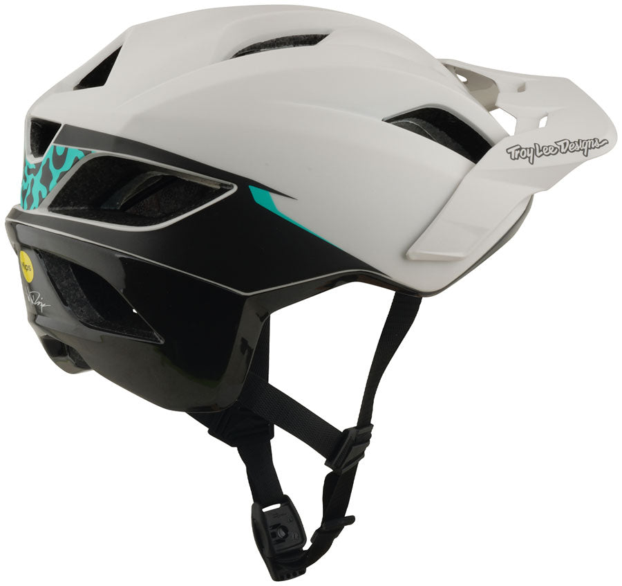 Troy Lee Designs Flowline SE Helmet   Stacks Pumice / Real Teal, Medium/Large - Helmets - Flowline SE Helmet