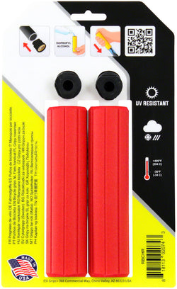 ESI Ribbed Chunky Grips - Red - Grip - Ribbed Chunky Grips