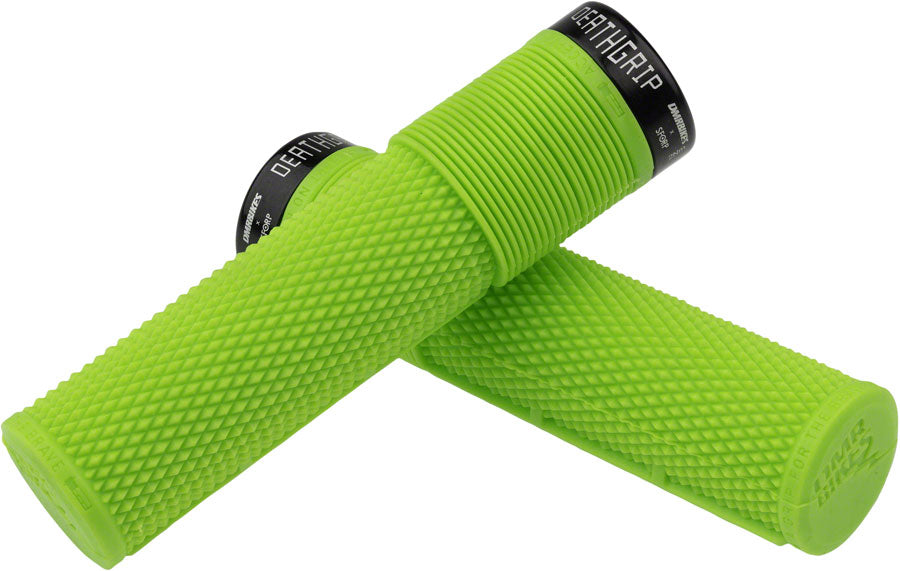 DMR DeathGrip Flangeless Grips - Thin, Lock-On, Sick Green Grip
