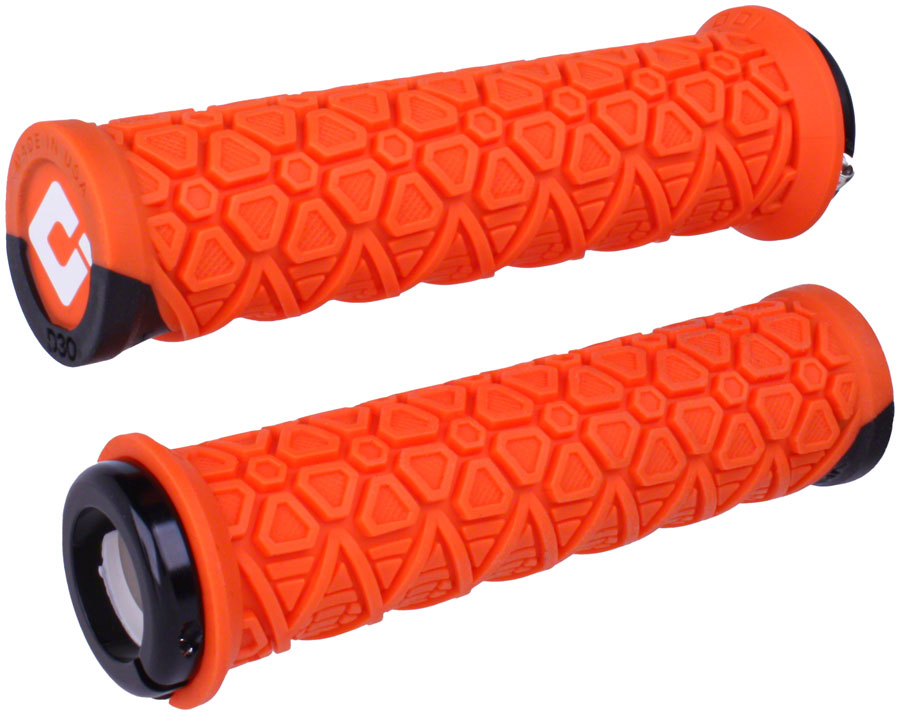 ODI Vanquish V2.1 Grips - Orange, Lock-On