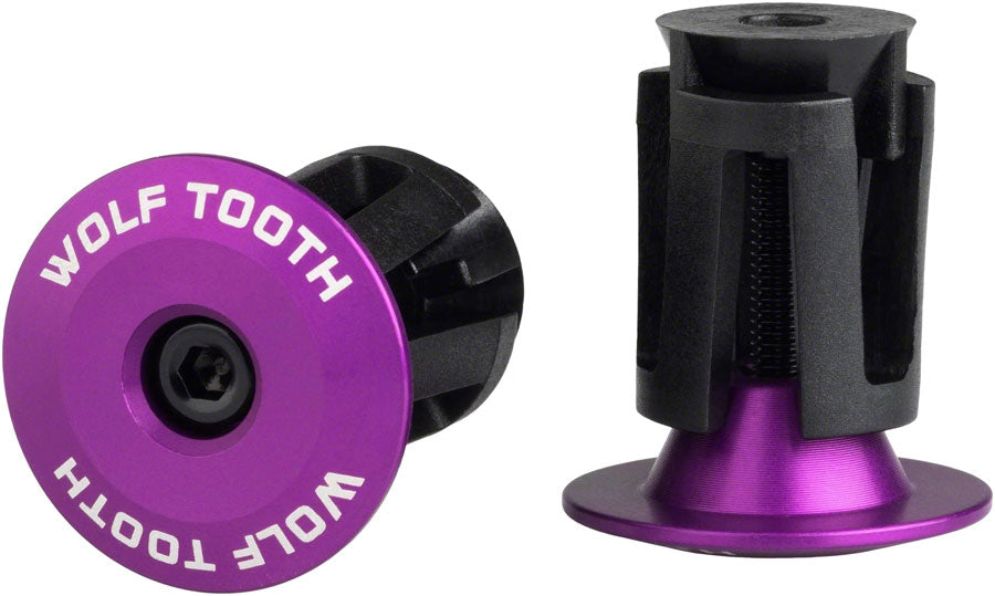 Wolf Tooth Alloy Bar End Plugs - Ultraviolet Purple MPN: BARPLUG-AL-PRU UPC: 810159400893 Bar End Plug Alloy Bar End Plugs