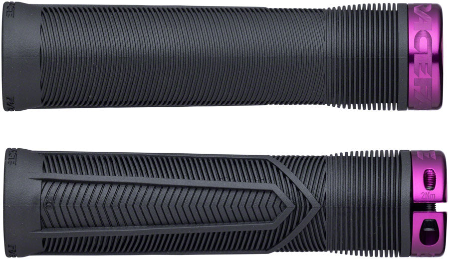 RaceFace Chester Grips - Lock-On, Black/Purple, 31mm Grip