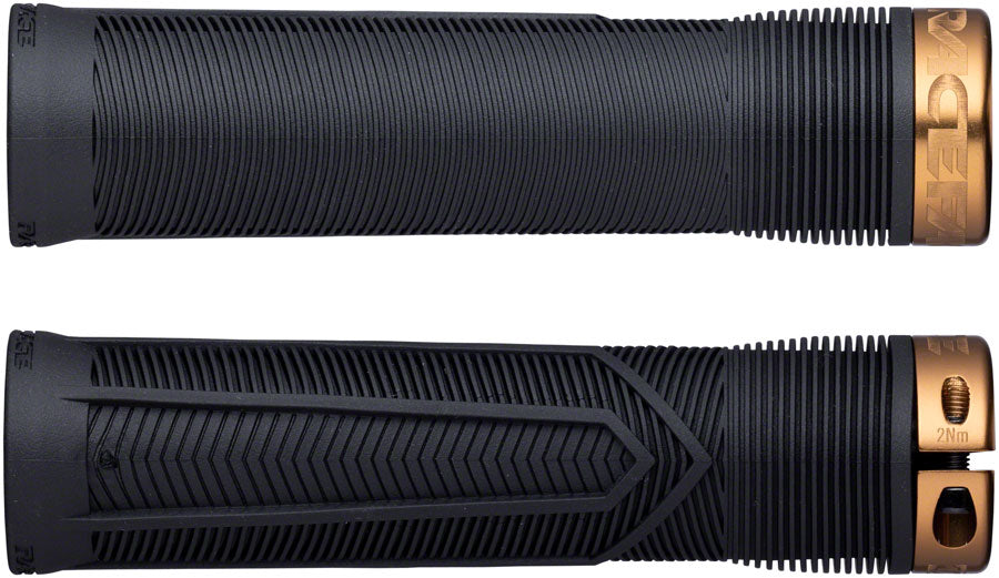 RaceFace Chester Grips - Lock-On, Black/Kashmoney Gold, 31mm MPN: 948-00-001-04 UPC: 821973472508 Grip Chester Grip