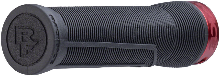 RaceFace Chester Grips - Lock-On, Black/Red, 34mm Grip