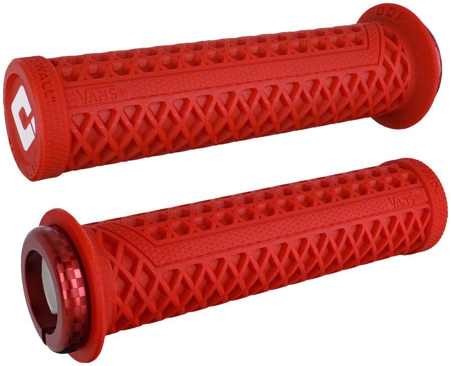 ODI Vans V2.1 Grips - White/Red/Red, Lock-On MPN: D33VNR-R UPC: 711484195662 Grip VANS Lock-On Grips